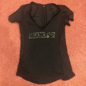 Lulu lemon black runner up shirt